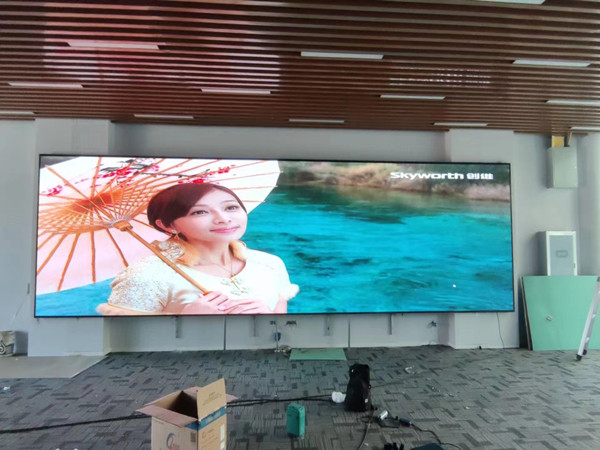 广饶P1.53led小间距屏安装案例